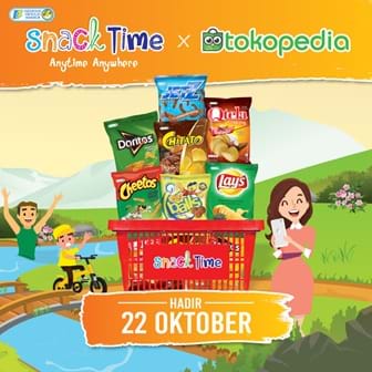 Promo launching official store Indofood Snack Time di Tokopedia